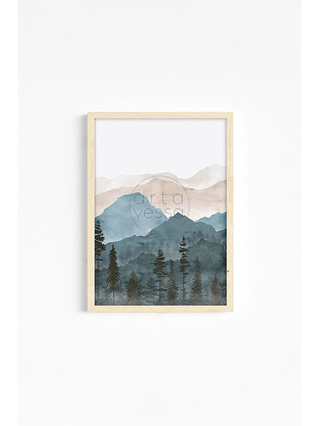 Beyaz Gerçek Ahşap Çerçeveli 3 Parça 3D Poster Tablo Seti - ERSY3SET17 - ERSY3SET17-3348-2