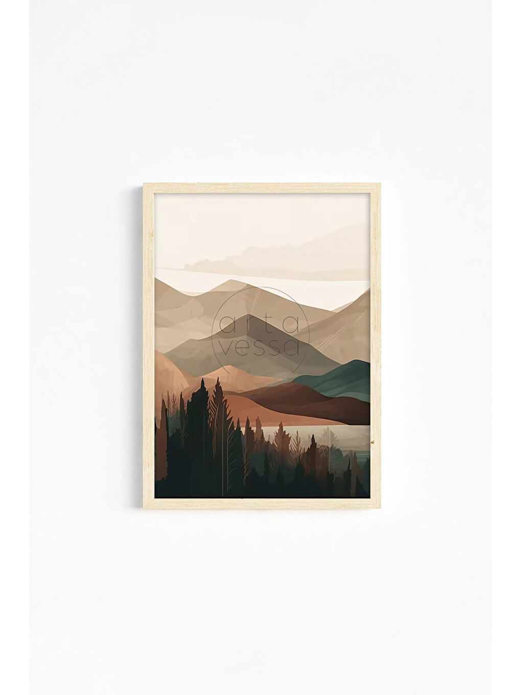 Beyaz Gerçek Ahşap Çerçeveli 3 Parça 3D Poster Tablo Seti - ERSY3SET18 - ERSY3SET18-1520-1