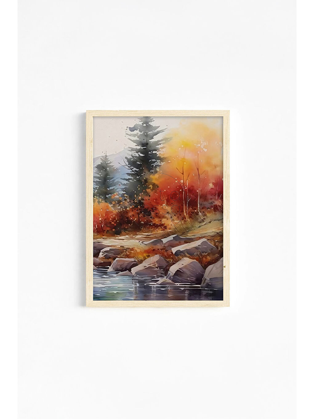 Beyaz Gerçek Ahşap Çerçeveli 3 Parça 3D Poster Tablo Seti - ERSY3SET19 - ERSY3SET19-3348-3