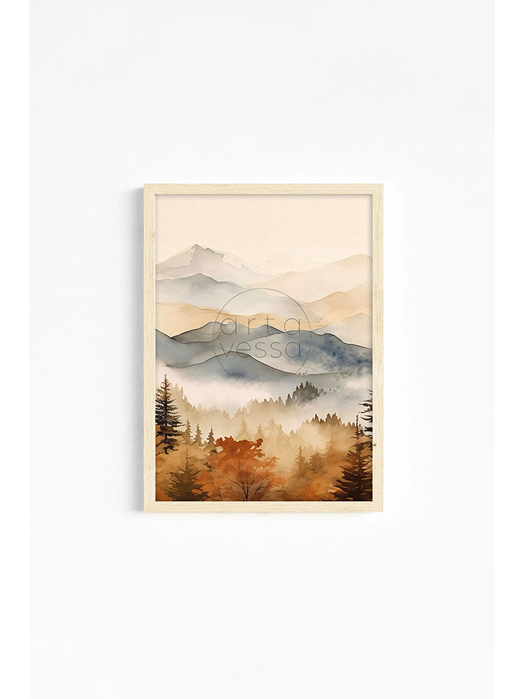 Beyaz Gerçek Ahşap Çerçeveli 3 Parça 3D Poster Tablo Seti - ERSY3SET4 - ERSY3SET4-3348-2