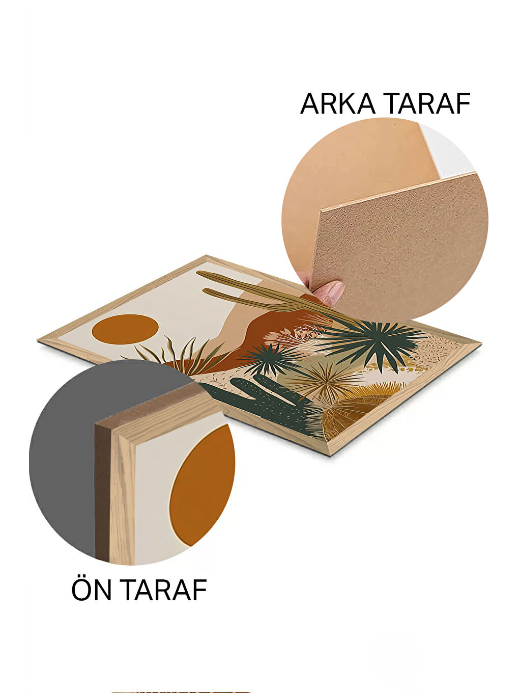 Beyaz 3 Parça Ahşap Çerçeve Görünümlü Mdf Tablo Seti - ERSYCRVSZ3SET10 - 20 x 30-1