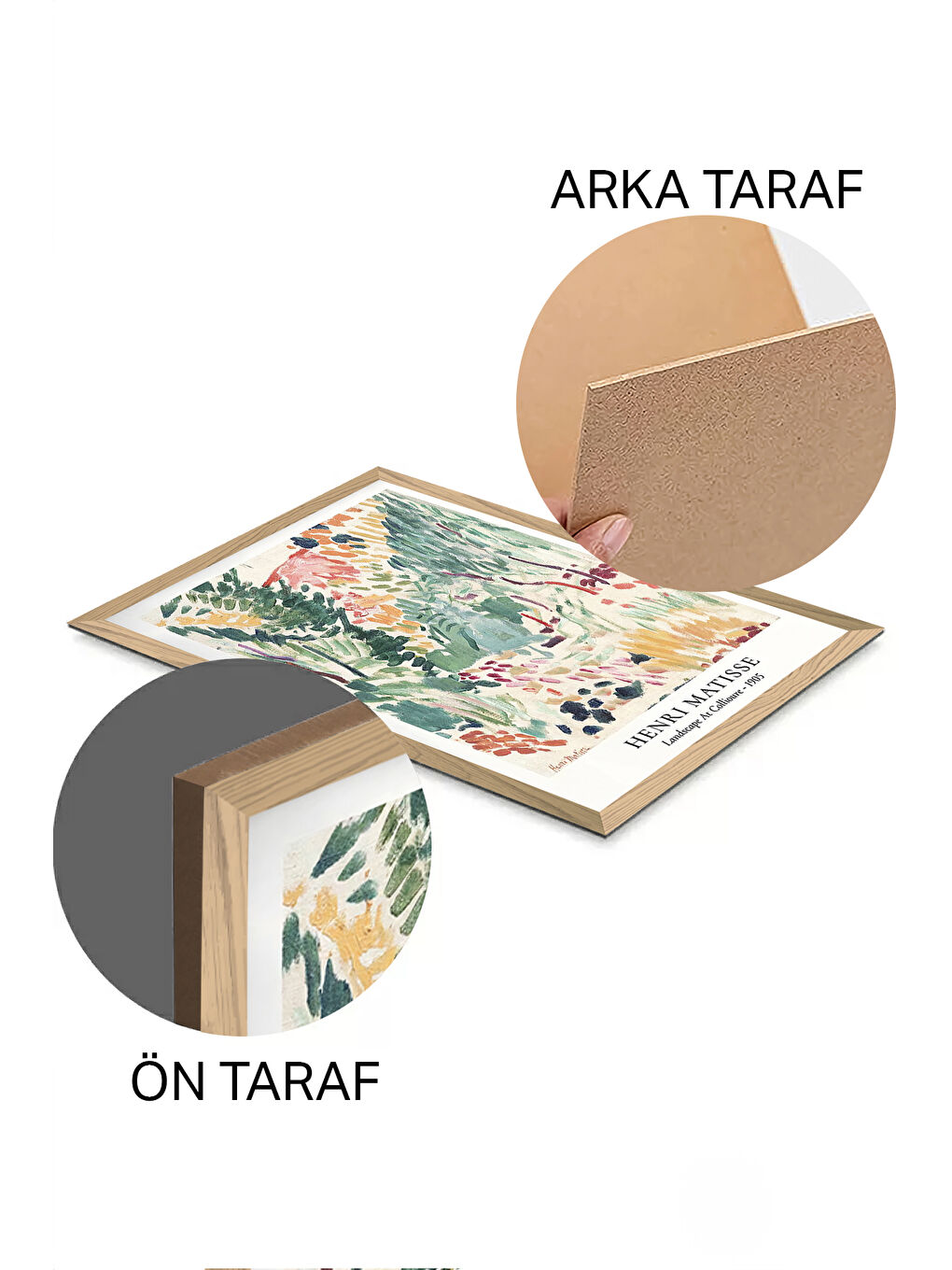 Beyaz 3 Parça Ahşap Çerçeve Görünümlü Mdf Tablo Seti - ERSYCRVSZ3SET16 - 33 x 48-1