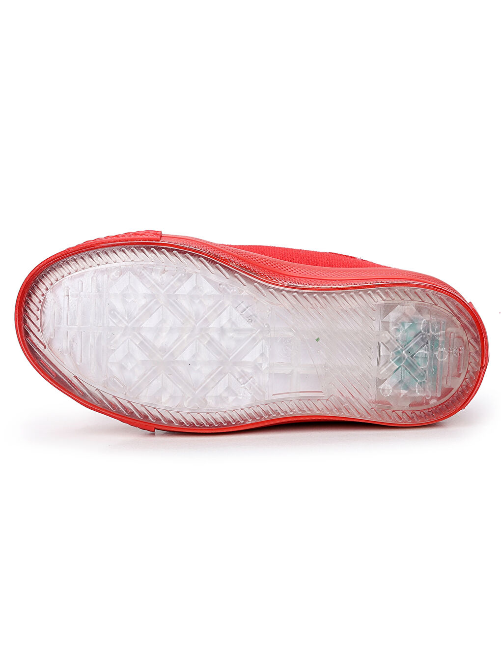 Kırmızı Renkli Sargı Işıklı Kız/Erkek Çocuk Keten Spor Ayakkabı Alf 133-5