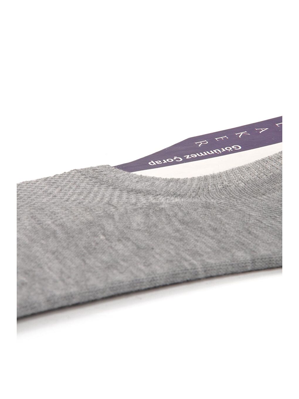 Gri Dikişsiz Kokulu Bambu Unisex Babet Çorap 24K002-2