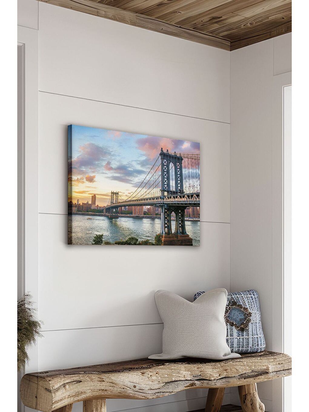 Beyaz Dekoratif Kanvas Tablo - FDC102 - ERSYFDC102-4060