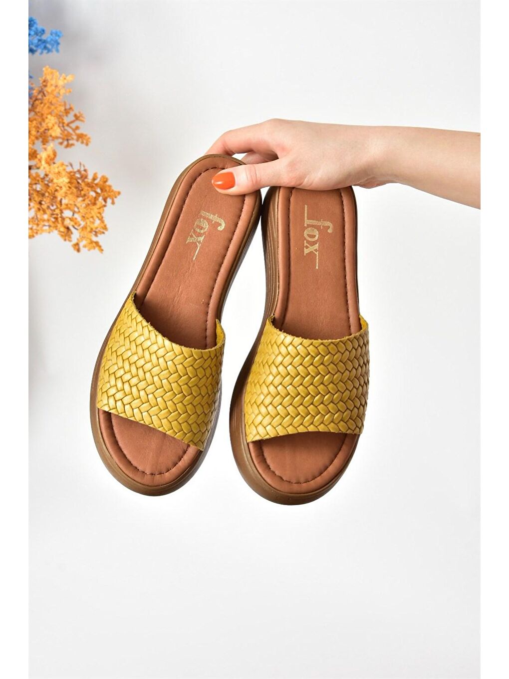 M291850003 Sarı Kadın Terlik-1