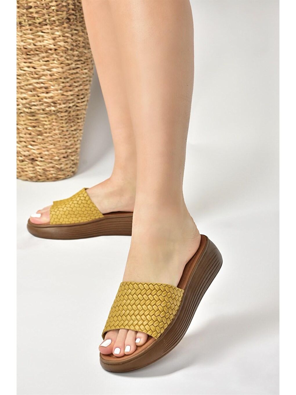 M291850003 Sarı Kadın Terlik-2