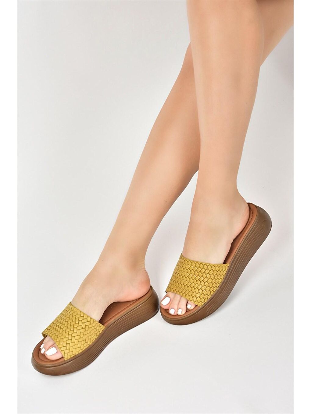 M291850003 Sarı Kadın Terlik-3