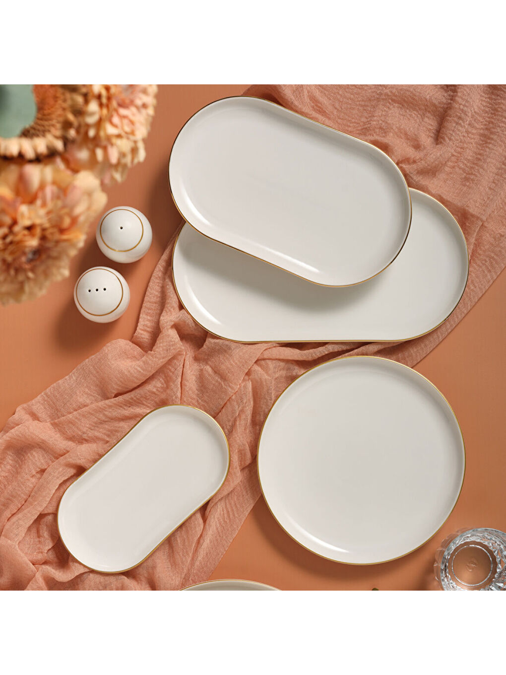 Ekru Bilbao 30 Parça 6 Kişilik Yemek Takımı Altın Yaldız-1