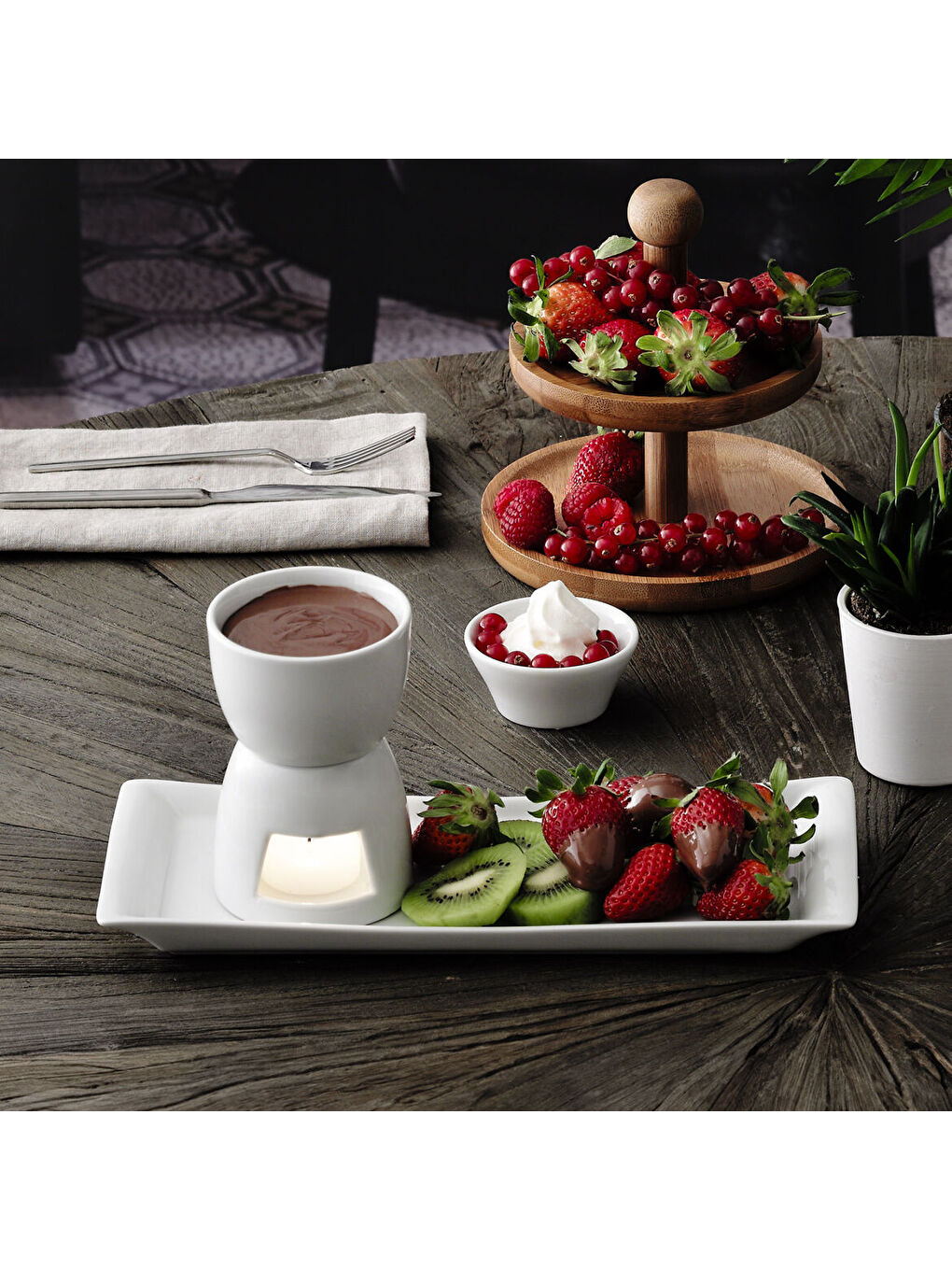 Beyaz Güral 2li Fondü-1