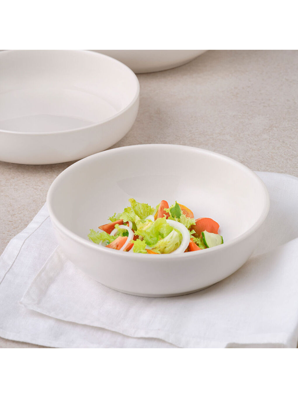 Ekru Ece 2 Adet 20 Cm Salata Kasesi-1