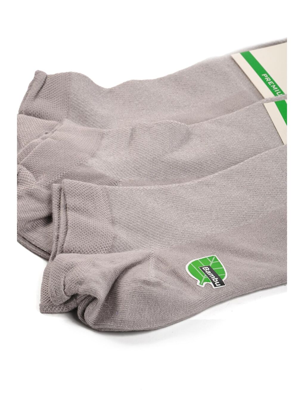 Gri Bambu 3'lü Unisex Patik Çorap 24K004-1