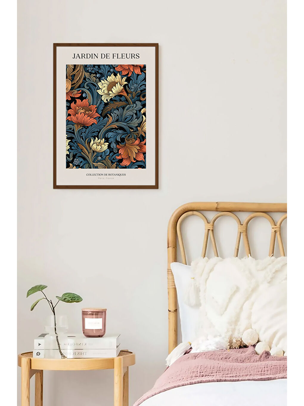 Beyaz Tek Parça Kahverengi Gerçek Ahşap Çerçeveli Tablo Seti - Model 10 - ERSYKHVCRV10-2030