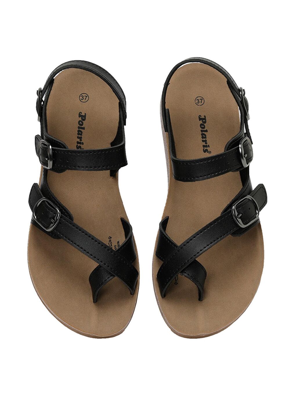 158657.Z3FX Siyah Kadın Comfort Sandalet-3