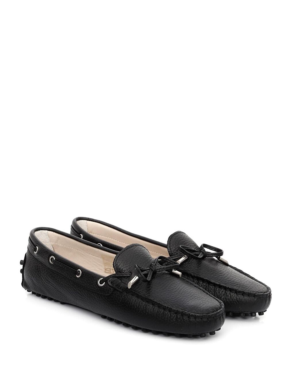 Siyah SİYAH  Platinum Hakiki Deri Yuvarlak Burun Fiyonklu Günlük Kadın Ayakkabı 34258-3