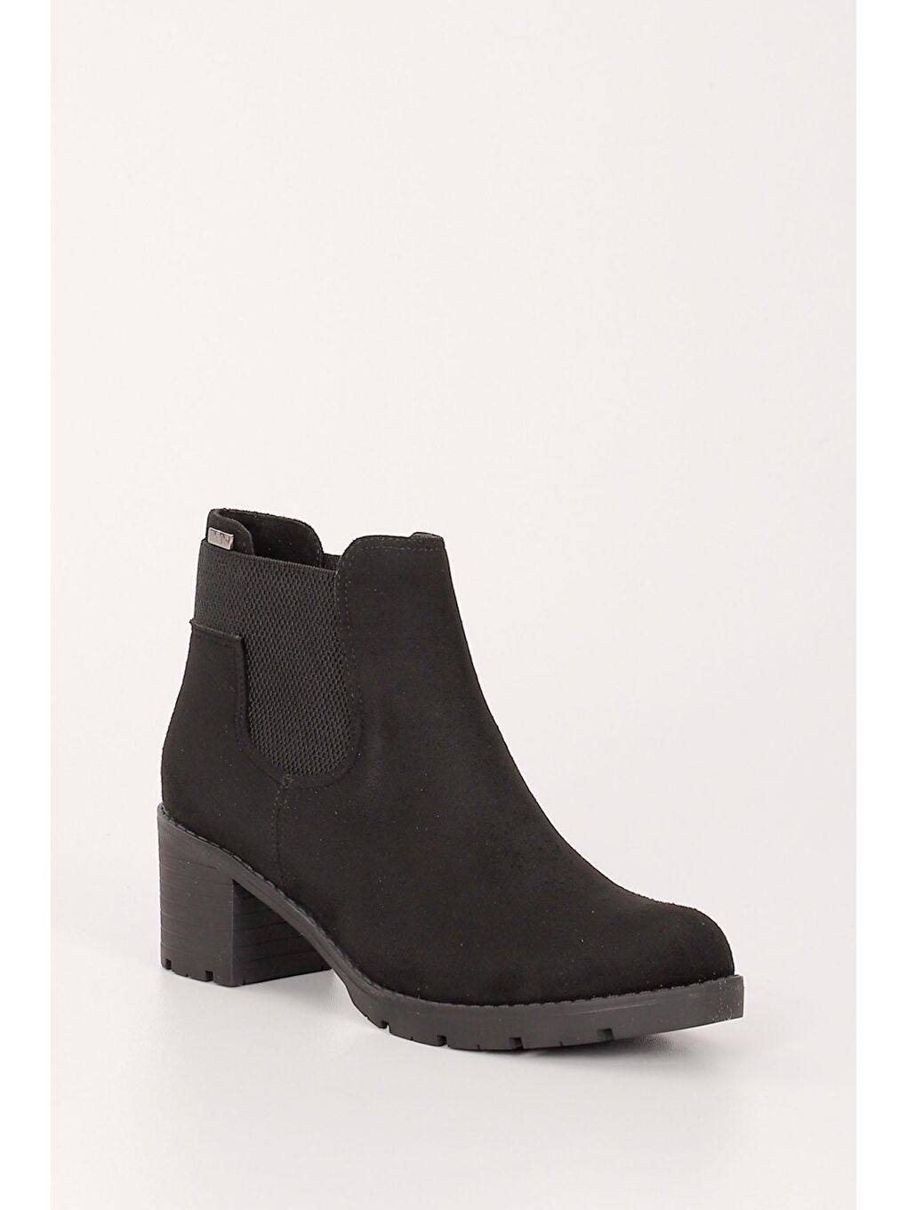 Siyah SİYAH  Topuklu Yuvarlak Burun Kadın Günlük Chelsea Bot 35300-4