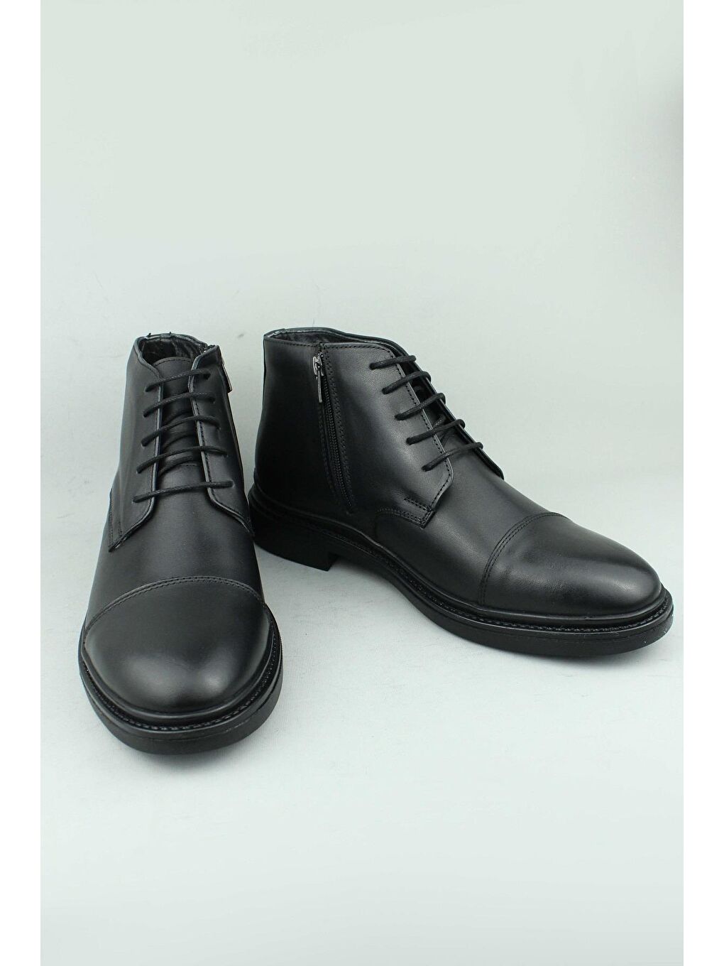 Siyah Punto 599600 Yandan Fermuarlı Bağcıklı Kışlık Bot Erkek-2