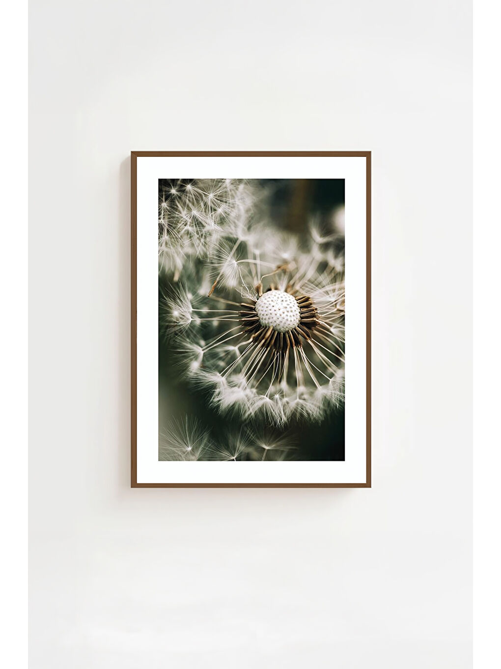 Beyaz Tek Parça Kahverengi Gerçek Ahşap Çerçeveli Tablo Seti - Model 2 - ERSYKHVCRV2-3348-1