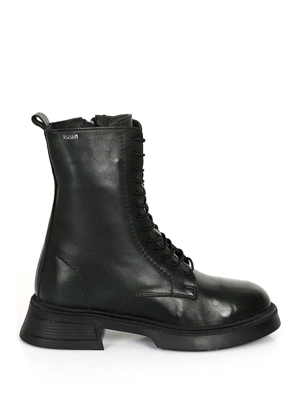 HAKİ  Hakiki Deri Yuvarlak Burun Termo Taban Bağcıklı Fermuarlı Kadın Günlük Postal Bot 51455-3