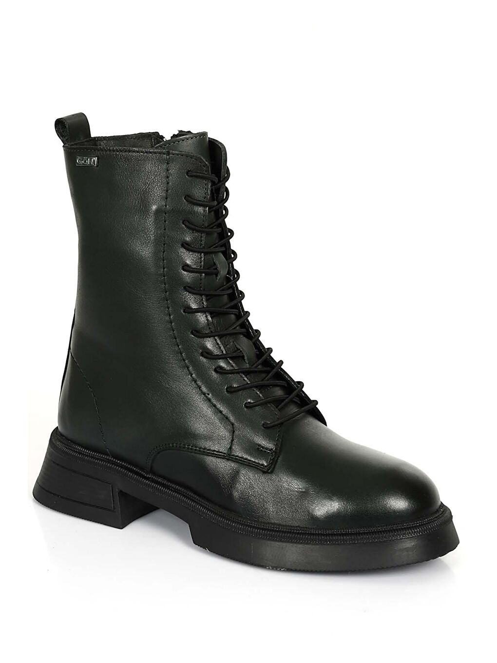 HAKİ  Hakiki Deri Yuvarlak Burun Termo Taban Bağcıklı Fermuarlı Kadın Günlük Postal Bot 51455-4