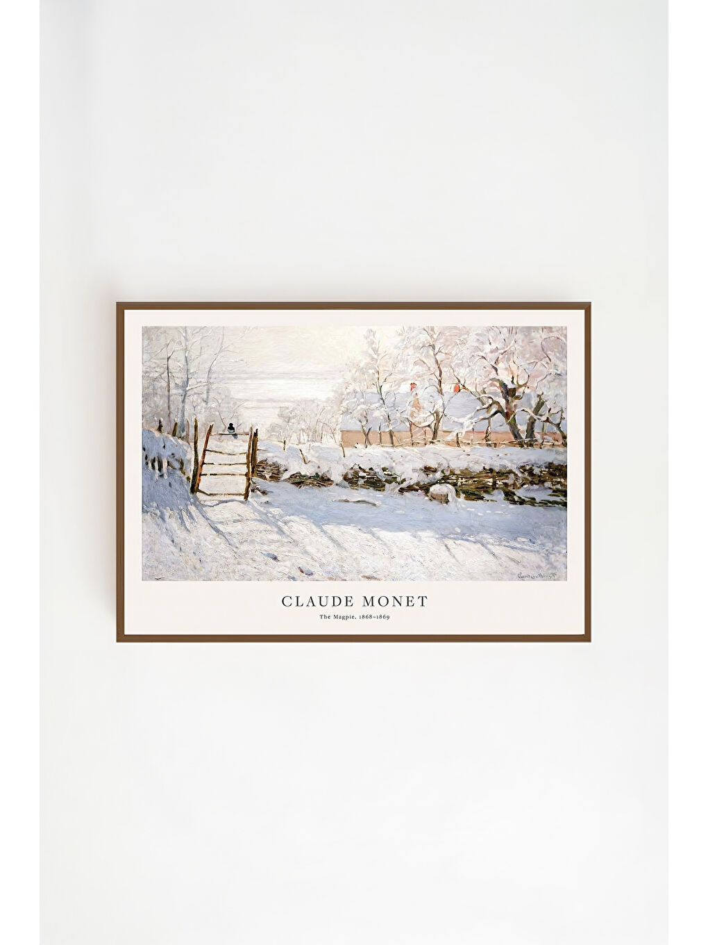 Beyaz Tek Parça Kahverengi Gerçek Ahşap Çerçeveli Tablo Seti - Model 34 - ERSYKHVCRV34-3348-1