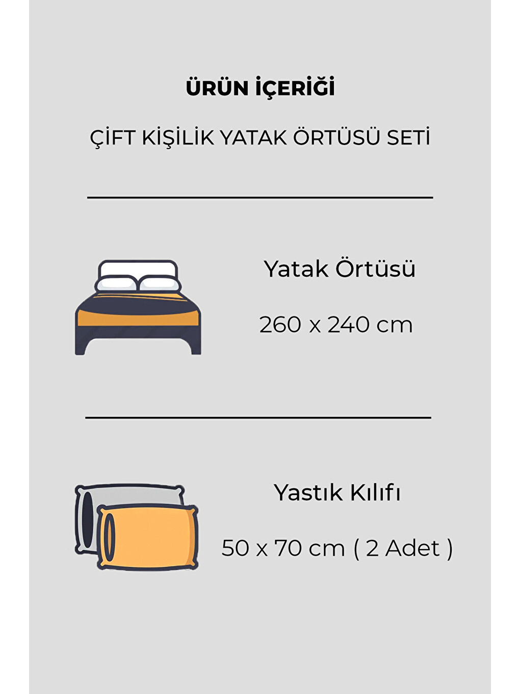 %100 Pamuk Çift Kişilik Yatak Örtüsü Prestige Sarı-1