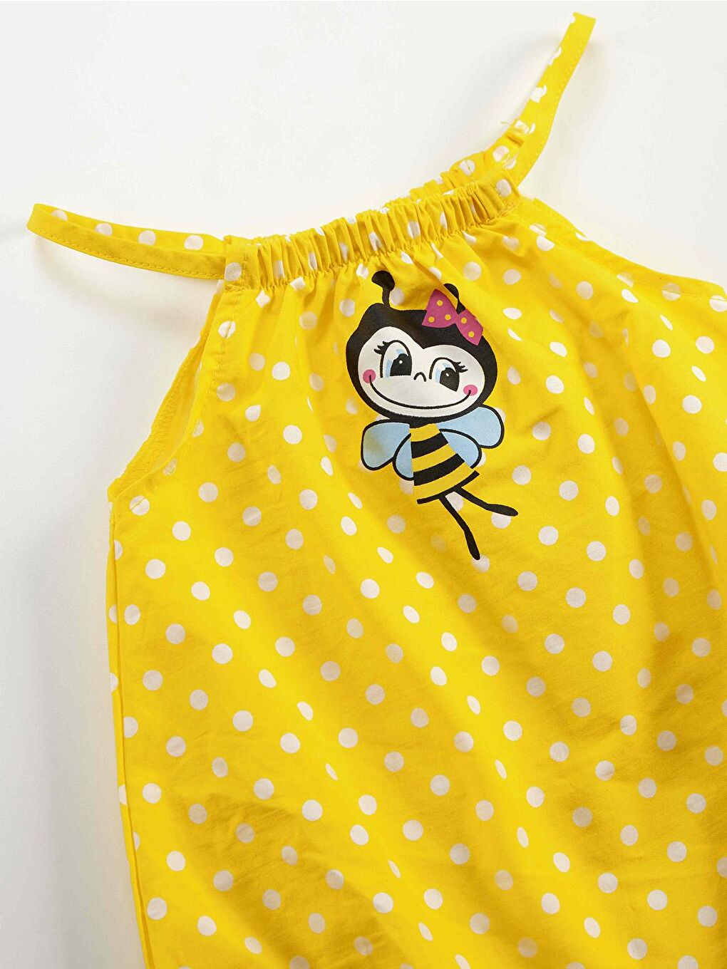 Denokids Sarı Arı Kız Bebek Poplin Sarı Tulum - 4