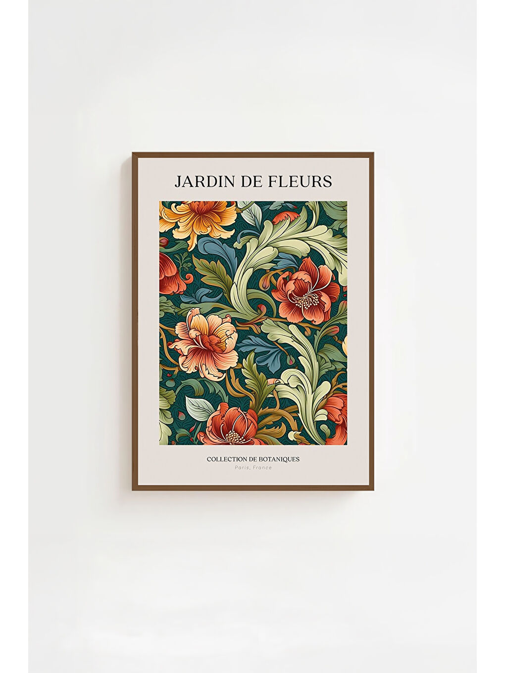 Beyaz Tek Parça Kahverengi Gerçek Ahşap Çerçeveli Tablo Seti - Model 8 - ERSYKHVCRV8-3348-1