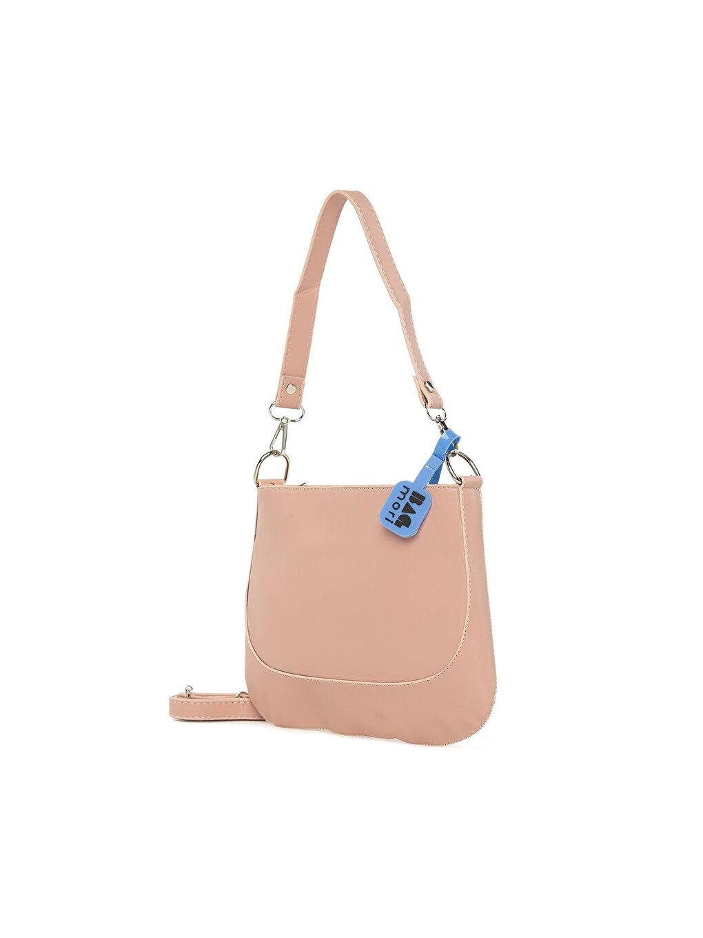 Pembe Oval Kalıp Parçalı Çanta-1