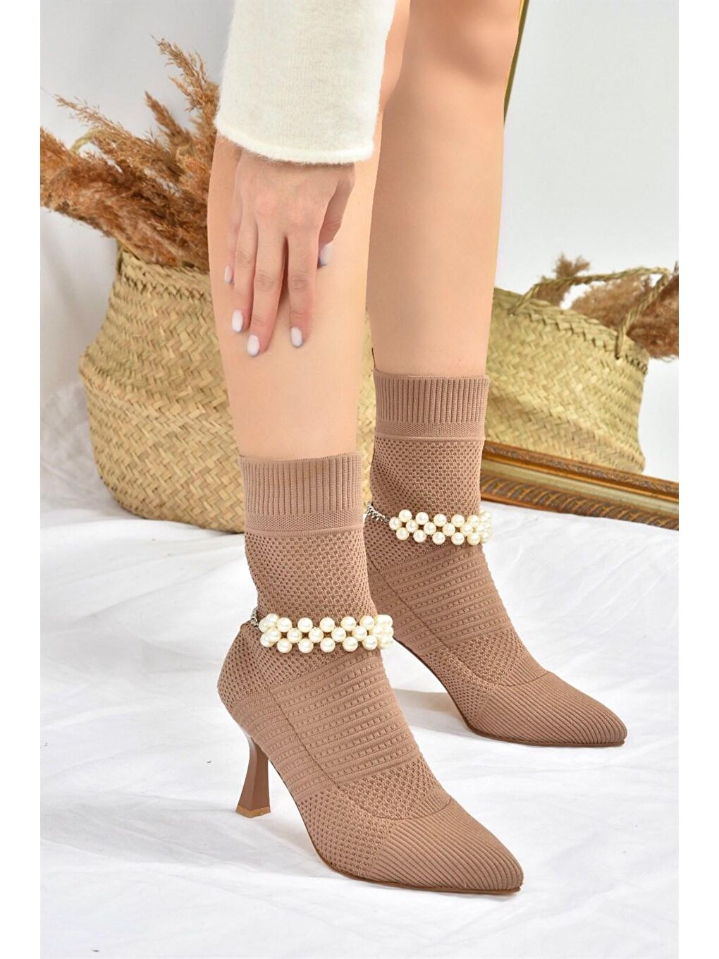 Bej L7995944 Vizon Kadın Bot-1
