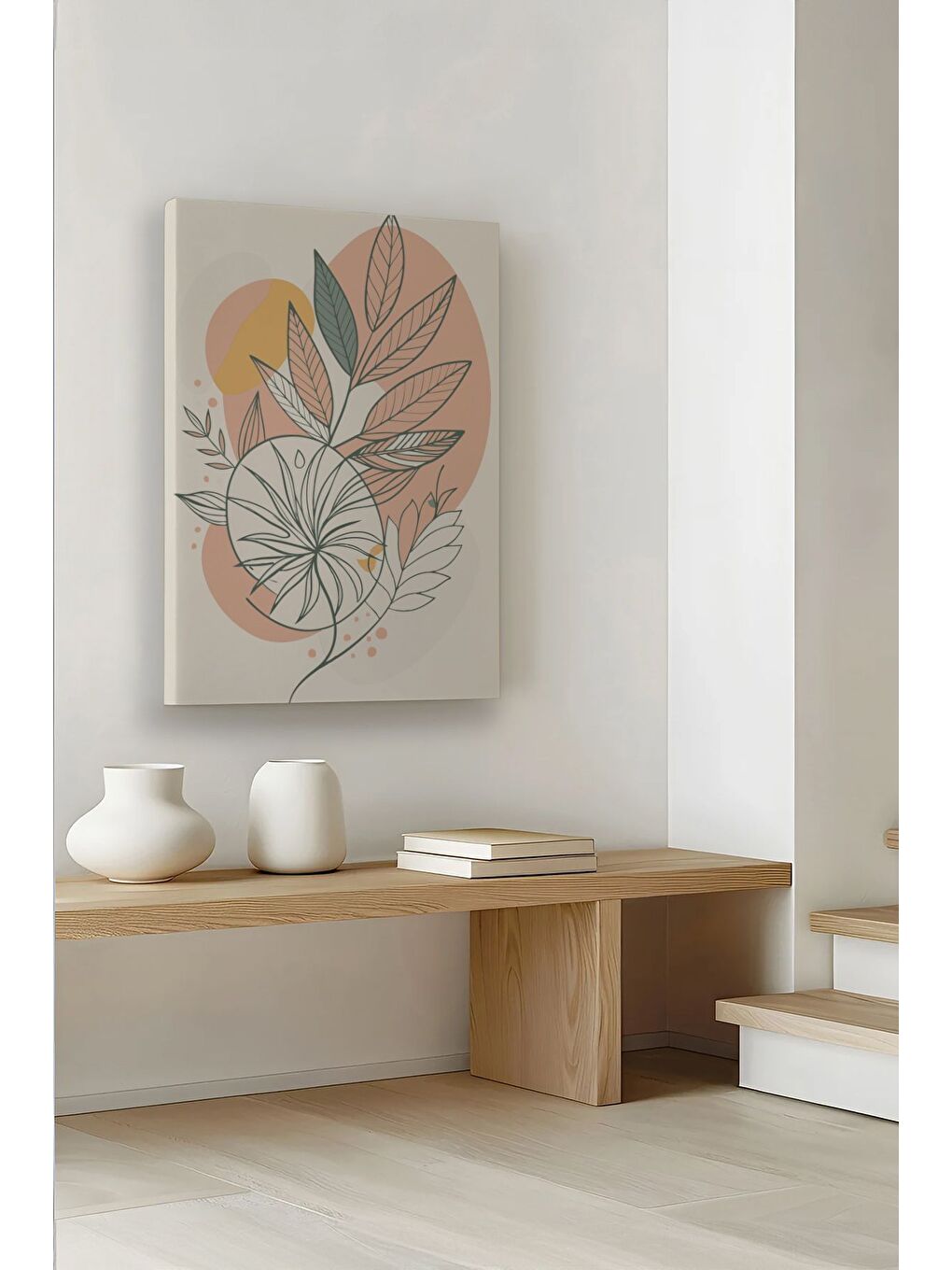 Beyaz Dekoratif Kanvas Tablo - ERSYSB011 - ERSYSB011-70100