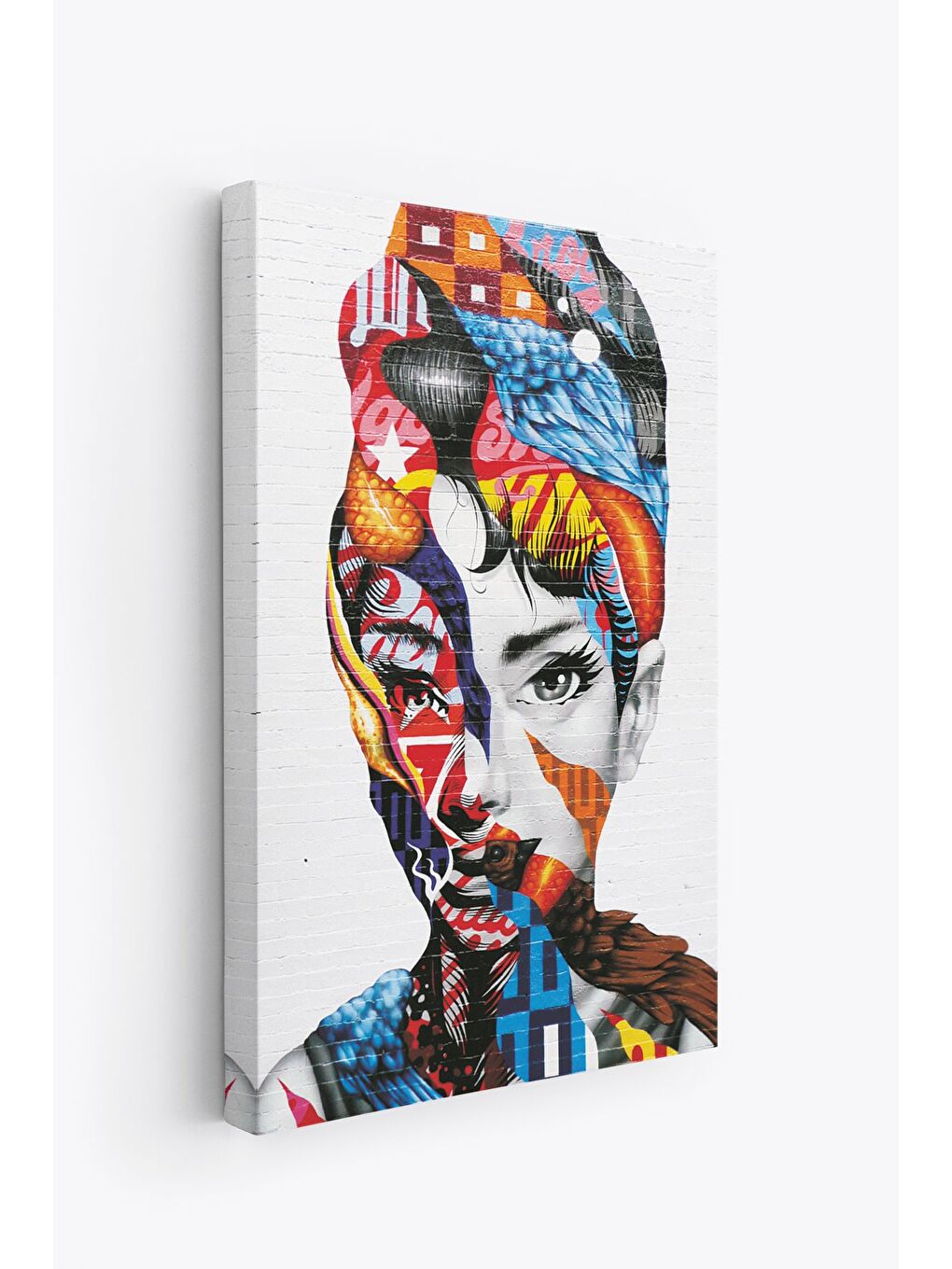 Beyaz Dekoratif Kanvas Tablo - ERSYSB014 - ERSYSB014-70100-1