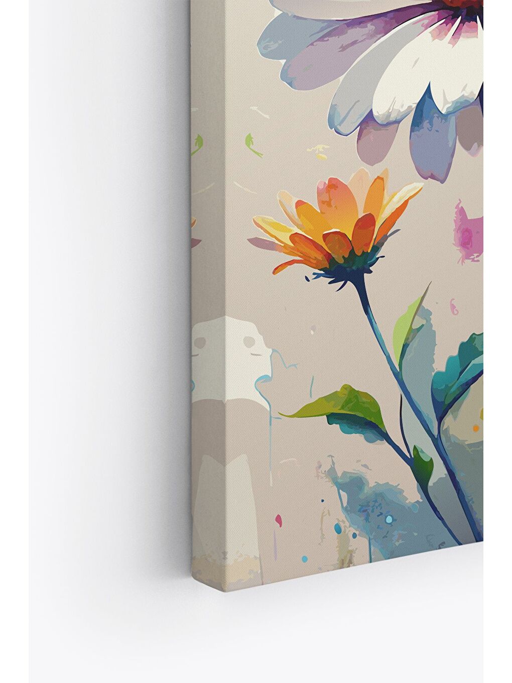 Beyaz Dekoratif Kanvas Tablo - ERSYSB017 - ERSYSB017-70100-3