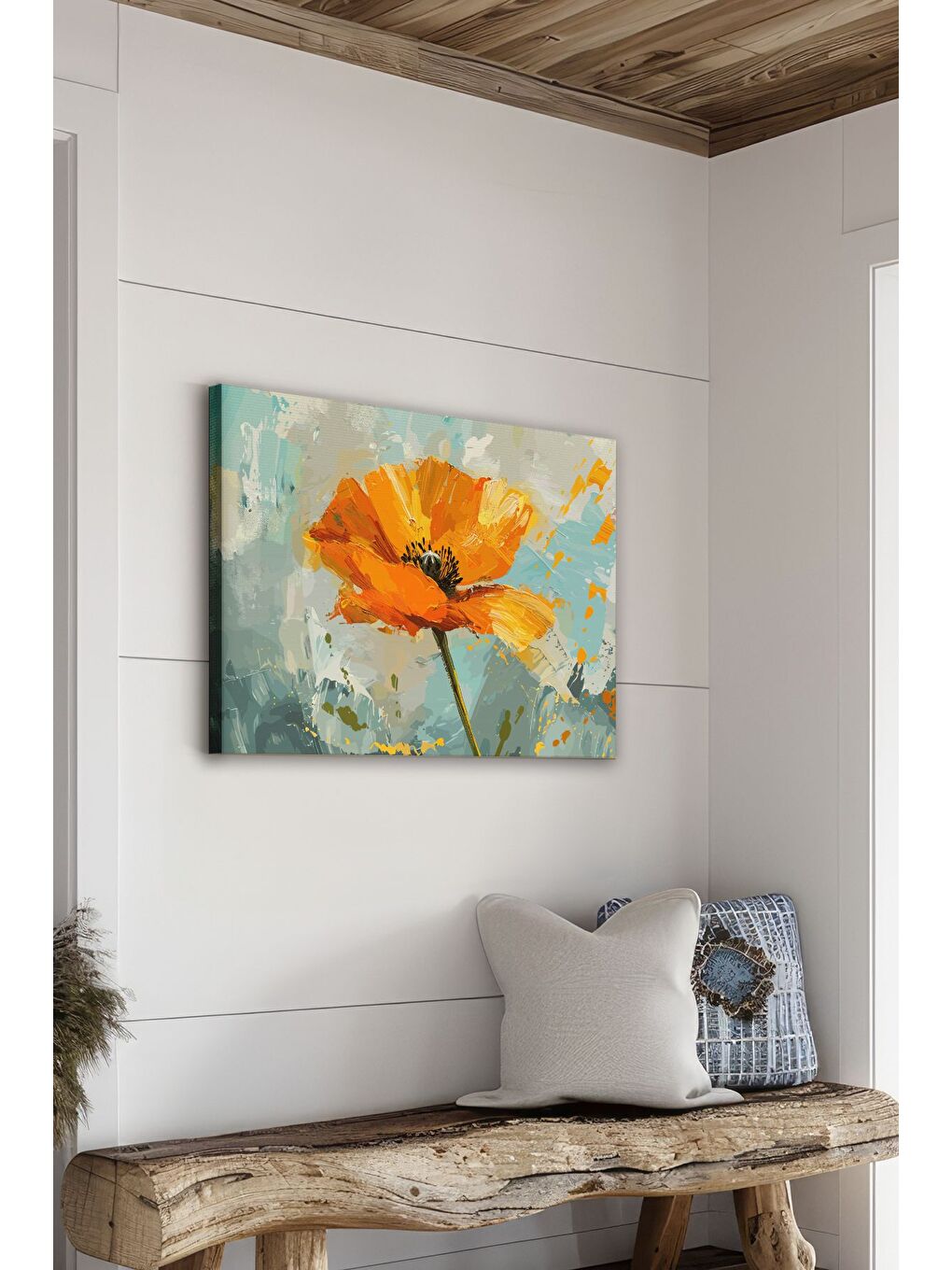 Beyaz Dekoratif Kanvas Tablo - ERSYSB024 - ERSYSB024-70100