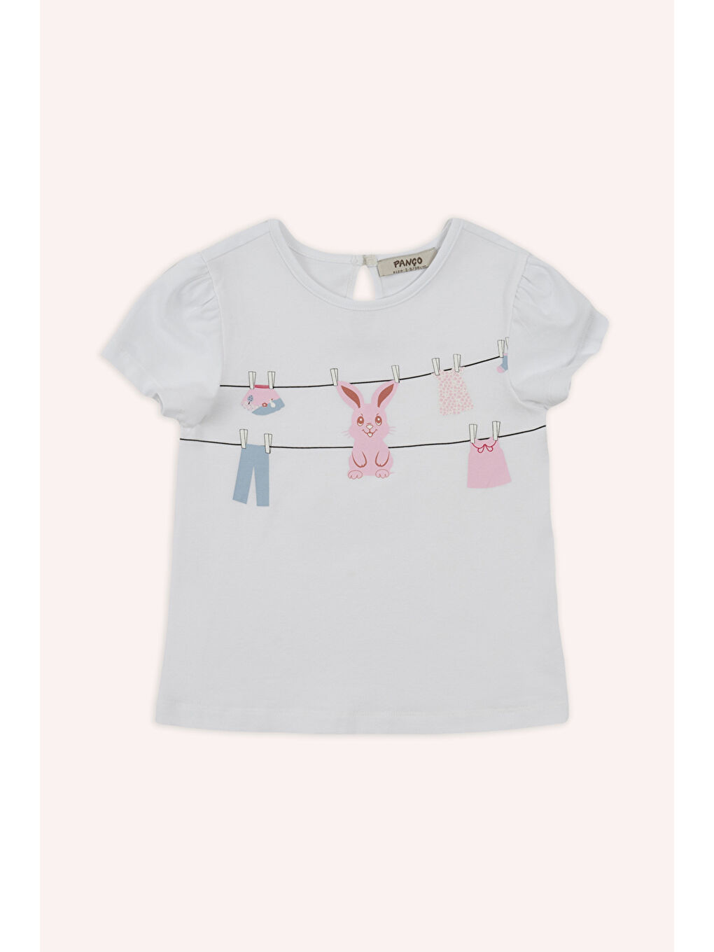 Kız Bebek Baskılı Beyaz Tişört
