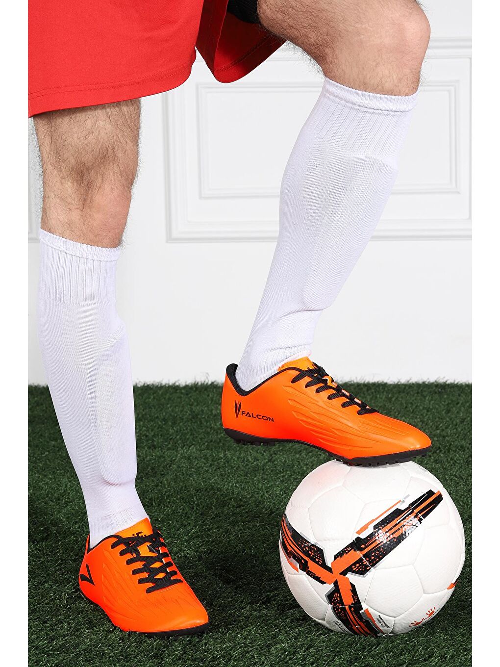 Turuncu Falcon Erkek Halı Saha Futbol Ayakkabısı-1