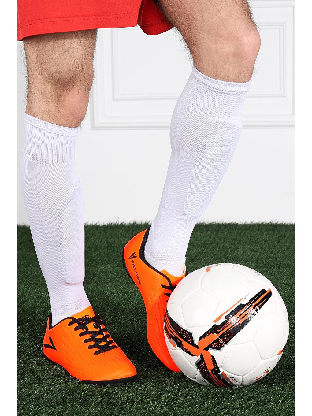 Turuncu Falcon Erkek Halı Saha Futbol Ayakkabısı-2