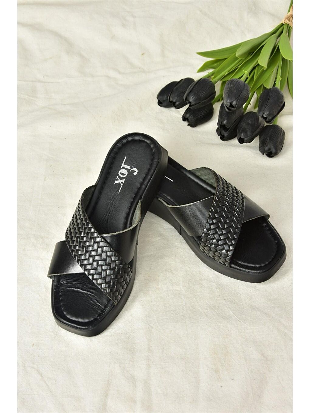 M291049903 Siyah Kadın Terlik-4