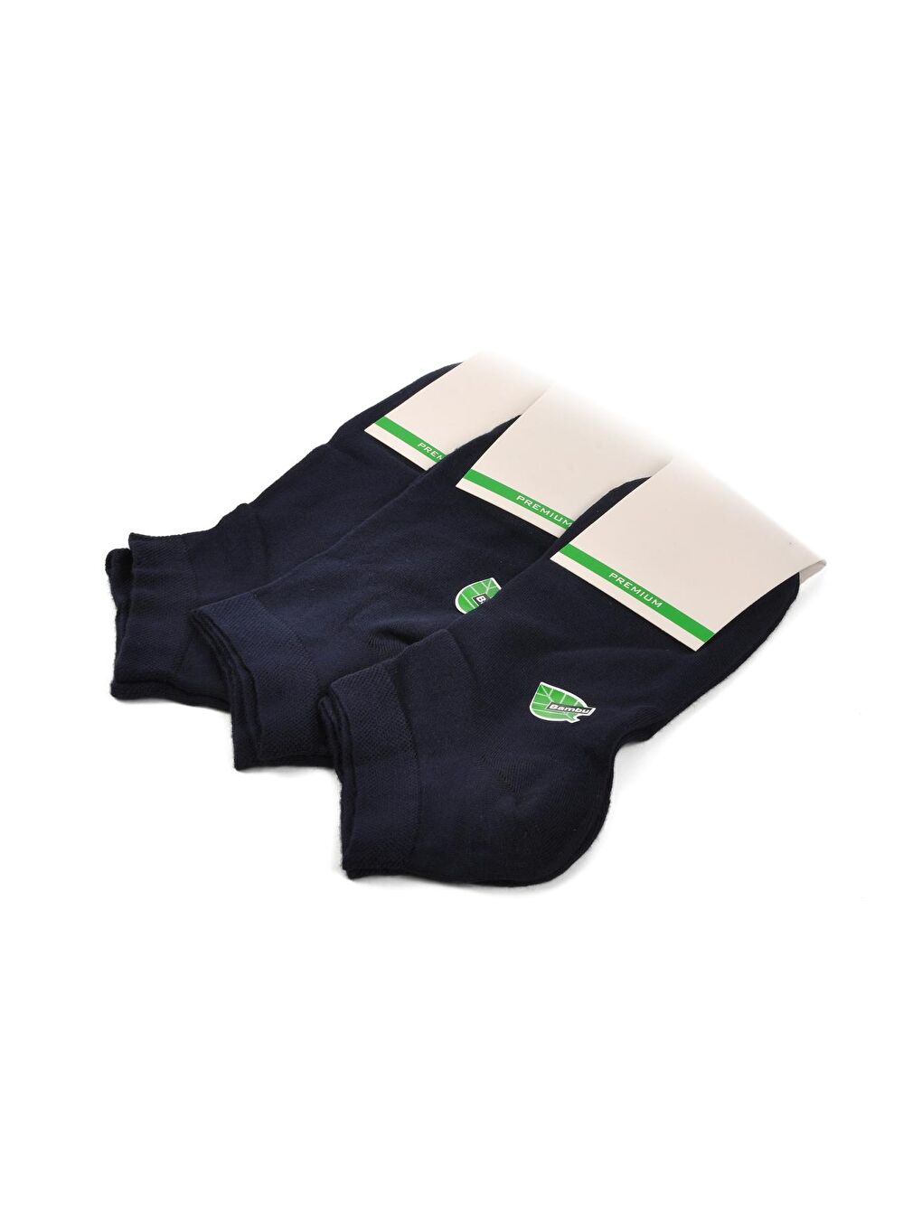 Lacivert Bambu 3'lü Unisex Patik Çorap 24K004