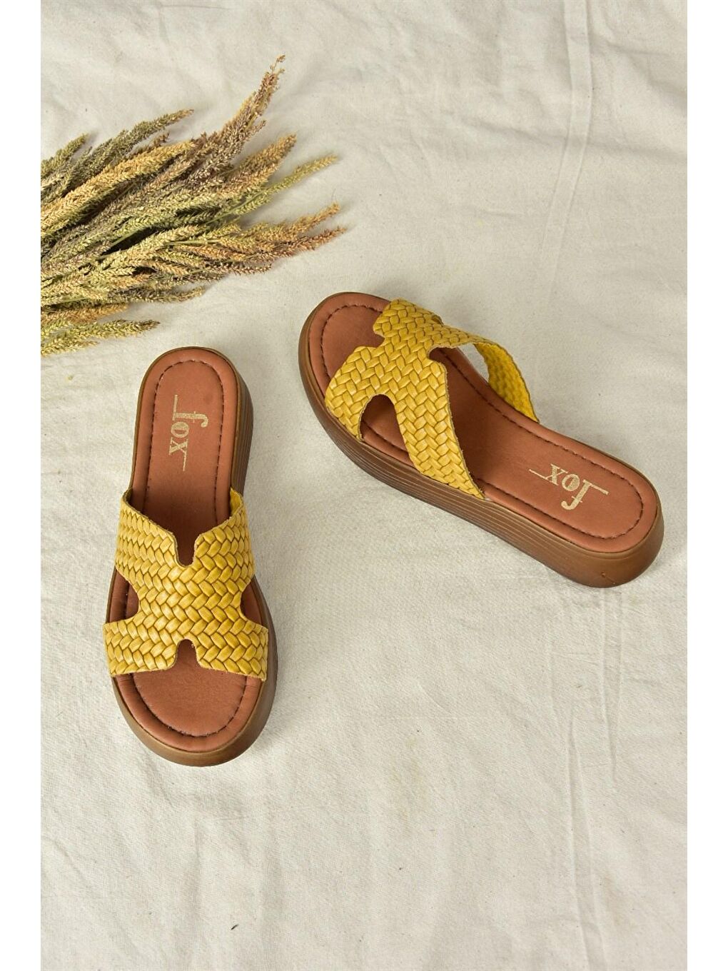 M291049803 Sarı Kadın Terlik-3