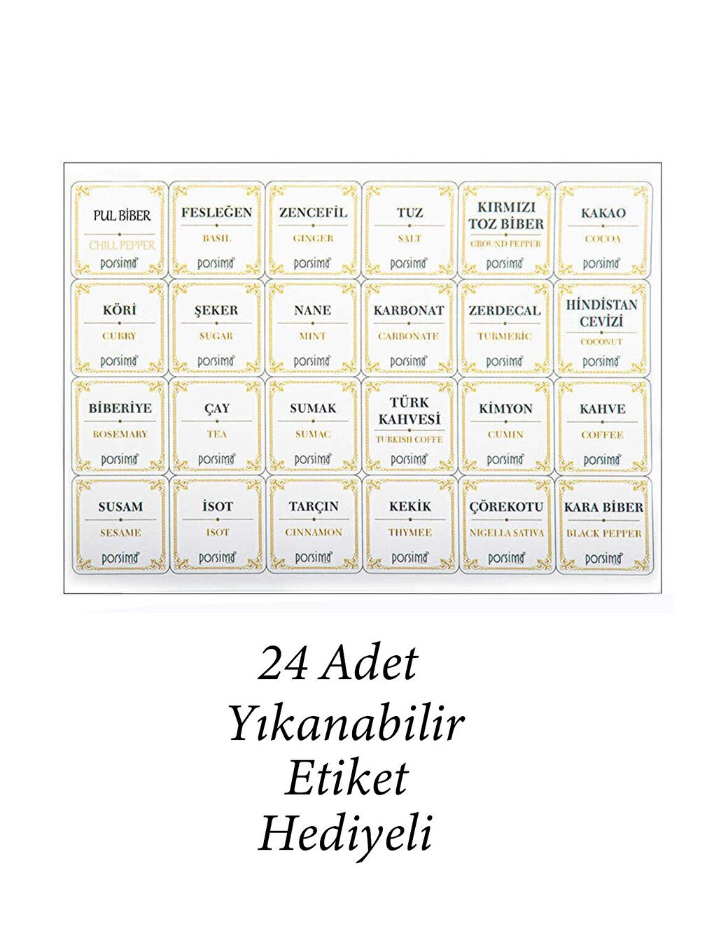 Porsima Antrasit 430-GR Çok Amaçlı Etiketli Baharatlık Kahvaltılık 12 li Kapaklı Saklama Kabı 600 cc Antrasit - 2