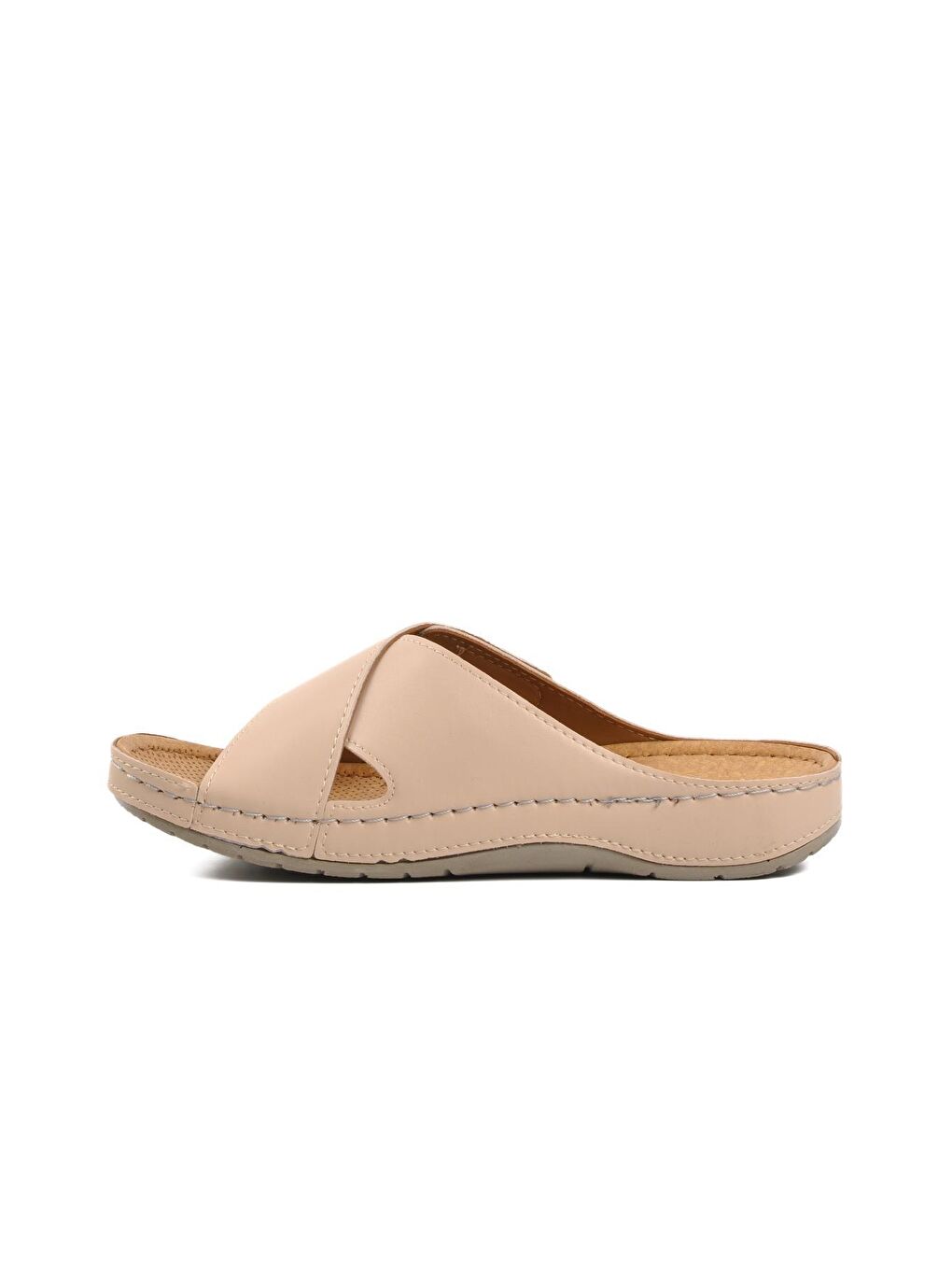 Halkis Bej Kadın Terlik-1