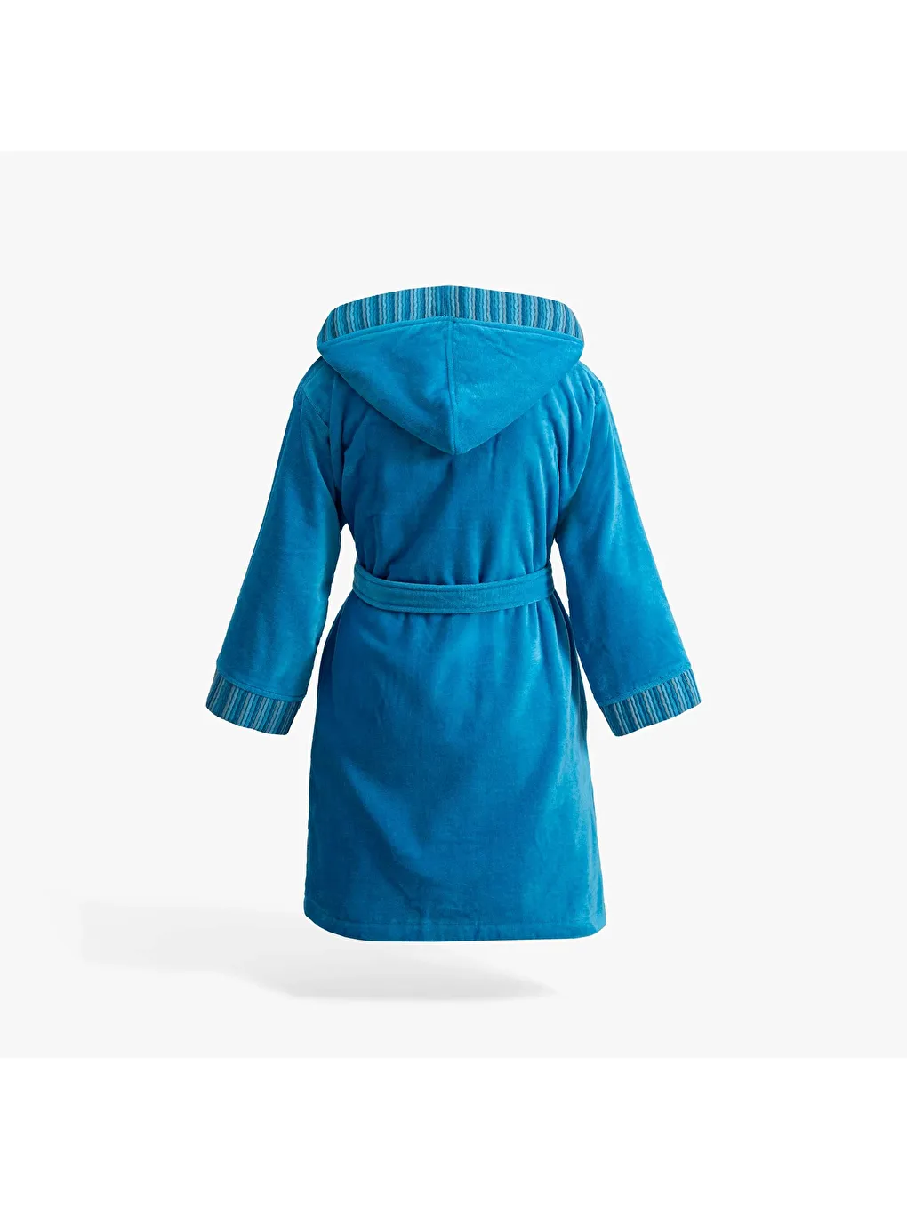 Power Erkek Çocuk Bornoz %100 Pamuk Nakışlı Mavi-1