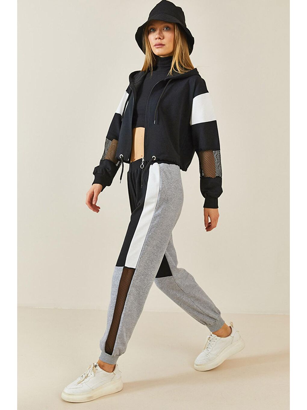 Siyah File Detaylı Eşoftman Takım 0YXK8-43591-02