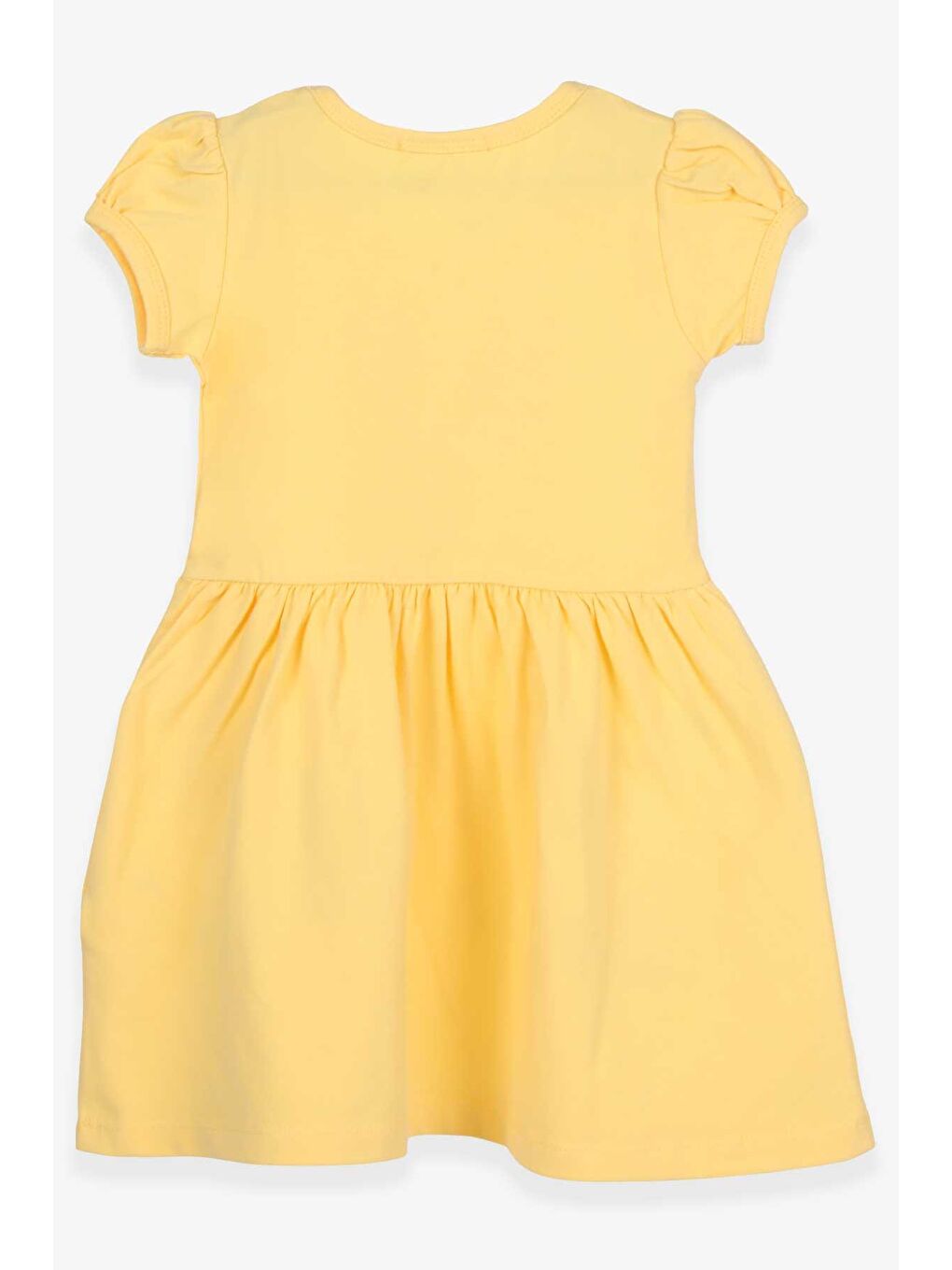 Kız Çocuk Elbise Şeker Baskılı Sarı (3-8 Yaş)-1