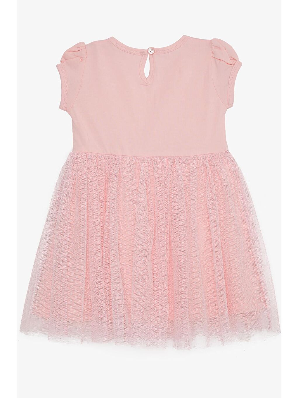 Kız Çocuk Elbise Fiyonklu Tüllü Pembe (3 Yaş)-1
