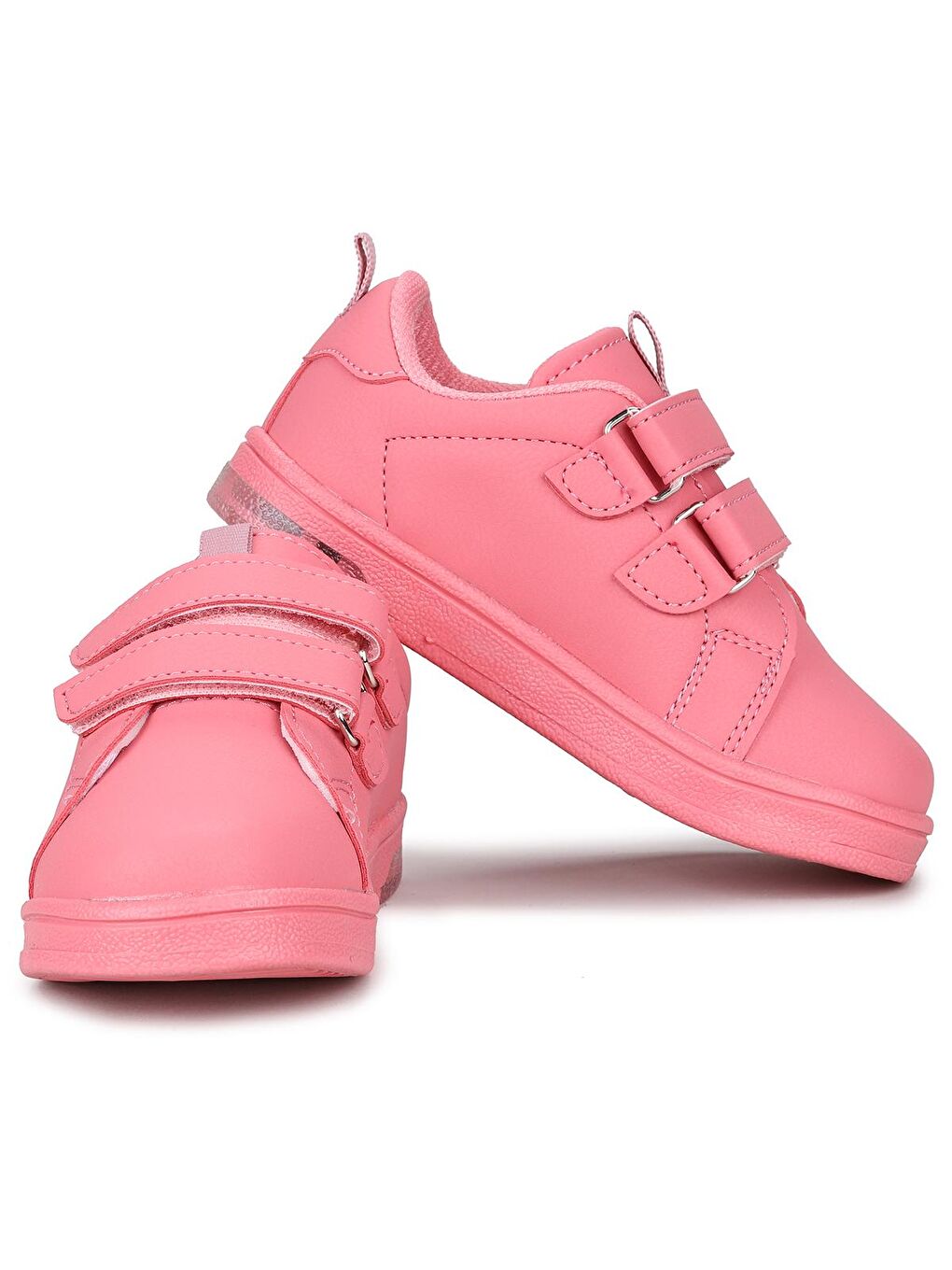 Pembe Pepe Günlük Cırtlı Işıklı Kız/Erkek Çocuk Spor Ayakkabı-1
