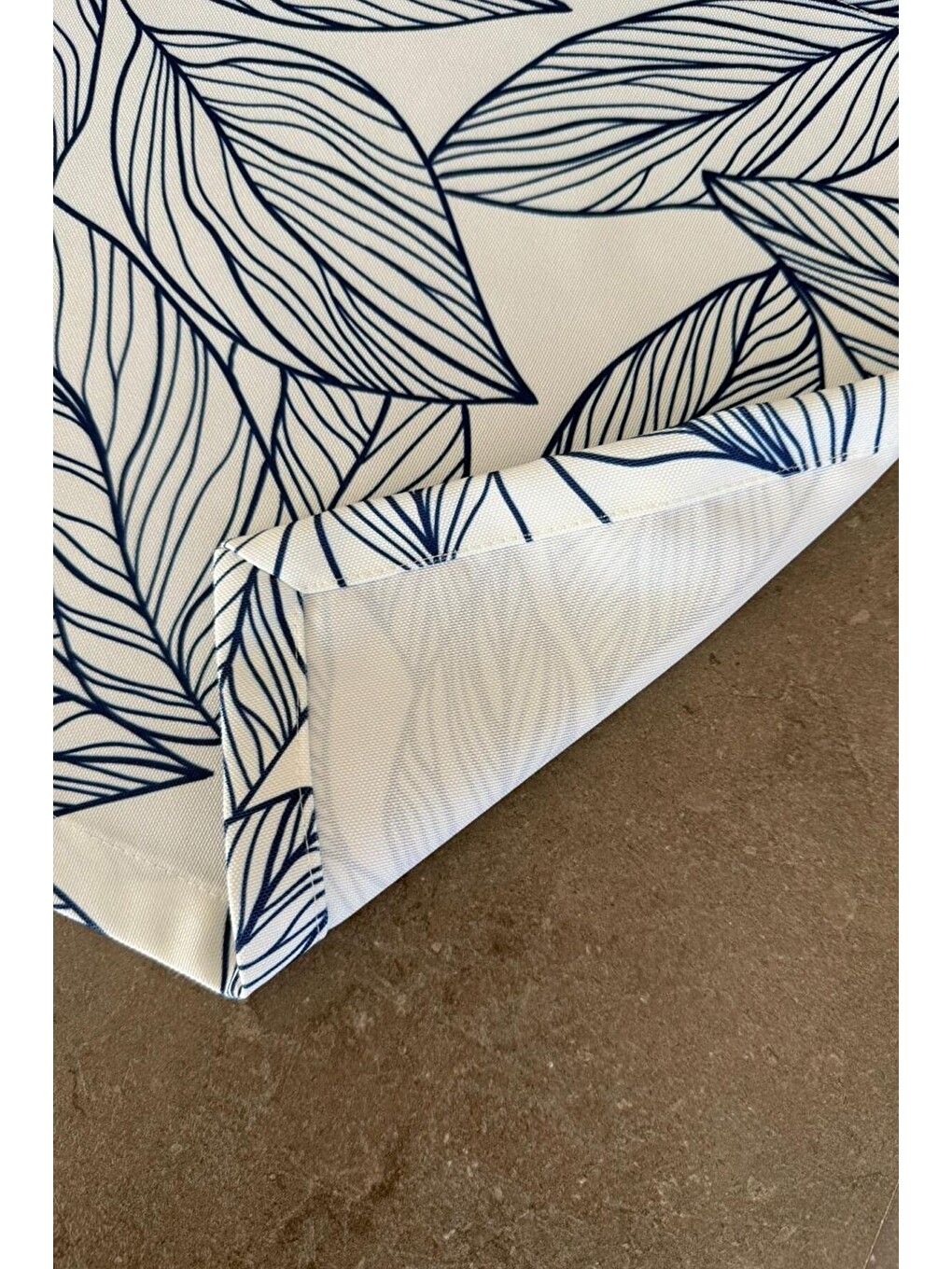 Vireo Yaprak Desen 1 Adet Amerikan Servis - Mavi/beyaz 45x35-3