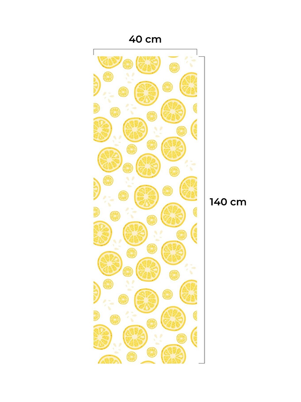 Limora Halka Dilim Limon Desenli Runner - Sarı/beyaz 40x140 Cm-2