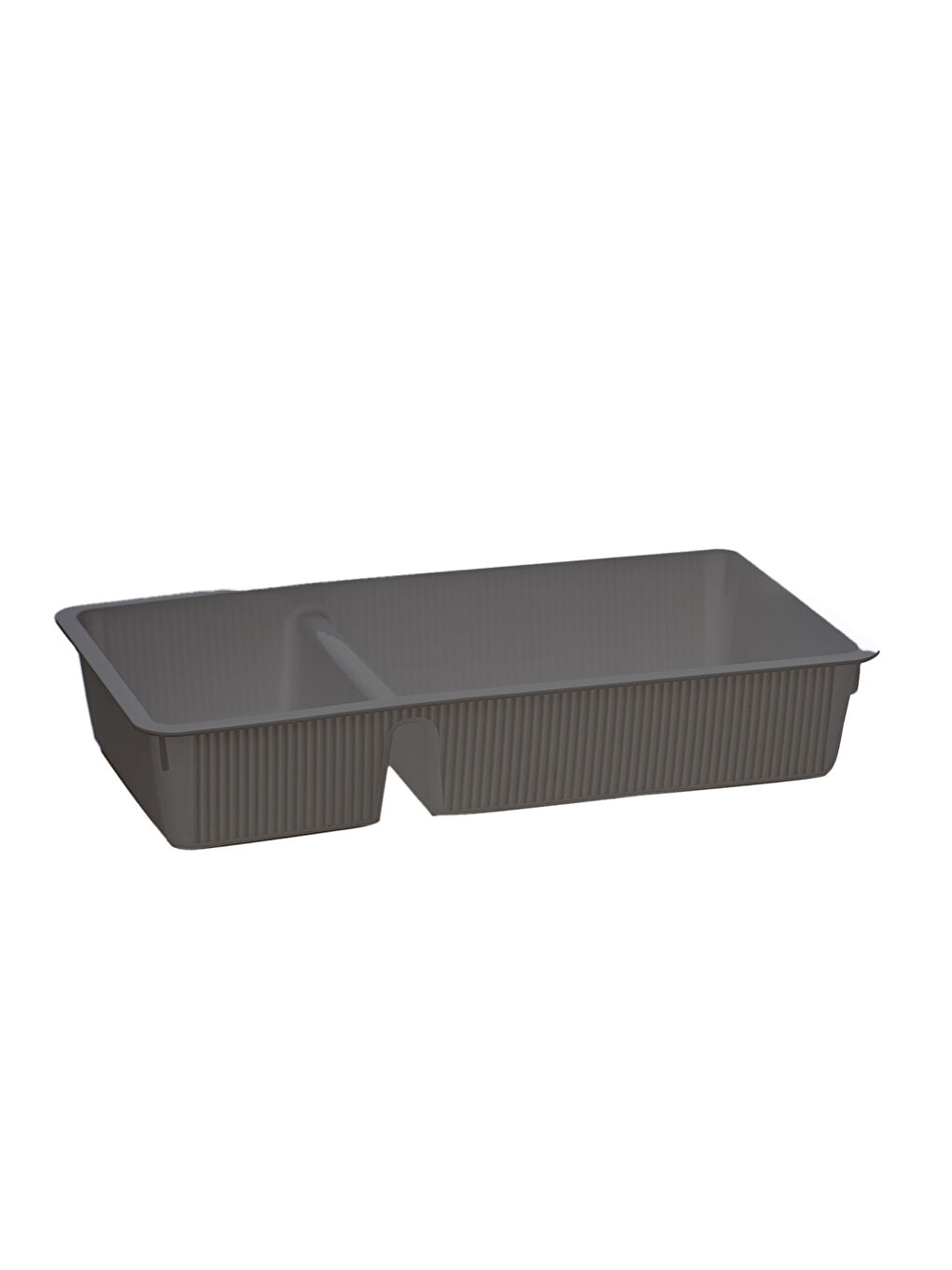 Porsima Antrasit WH-72 Antrasit 2 Bölmeli Düzenleyici Çekmece Dolap İçin Çok Amaçlı Plastik Organizer - 2